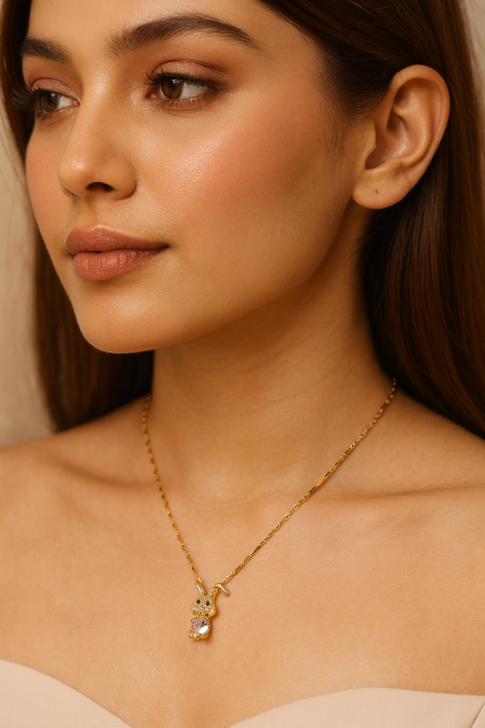 ✨🐰TwinkleBun – Crystal Bunny Pendant Necklace