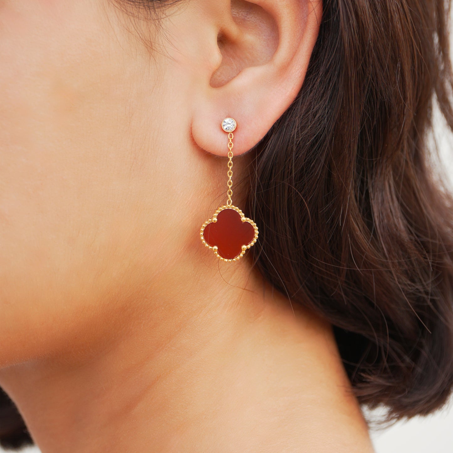 RougeBloom – Clover Drop Earrings