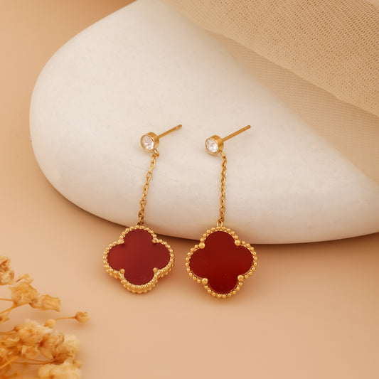 RougeBloom – Clover Drop Earrings