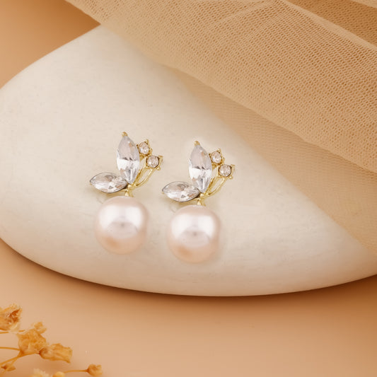 Celestia – Crystal Pearl Earrings