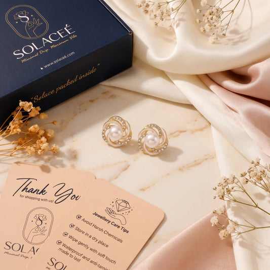 PearlTwirl – Crystal Swirl Stud Earrings
