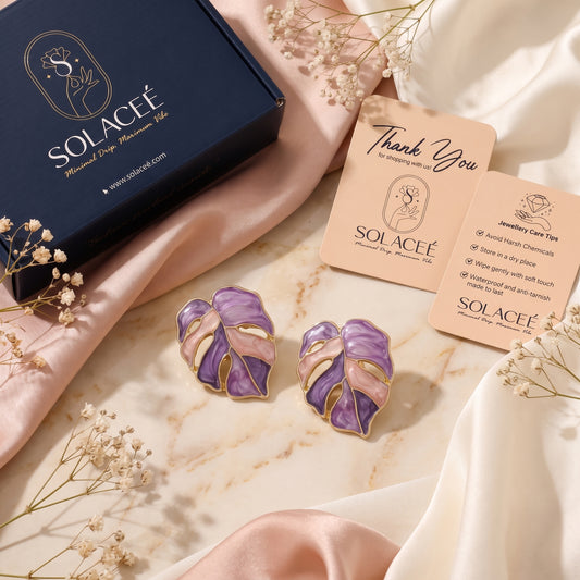 Everleaf – Enamel Stud Earrings