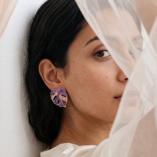 Everleaf – Enamel Stud Earrings