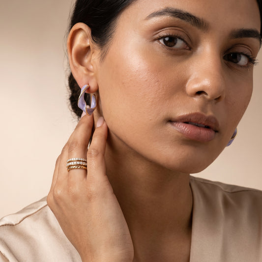BoraTwist – Marbled Enamel Hoops