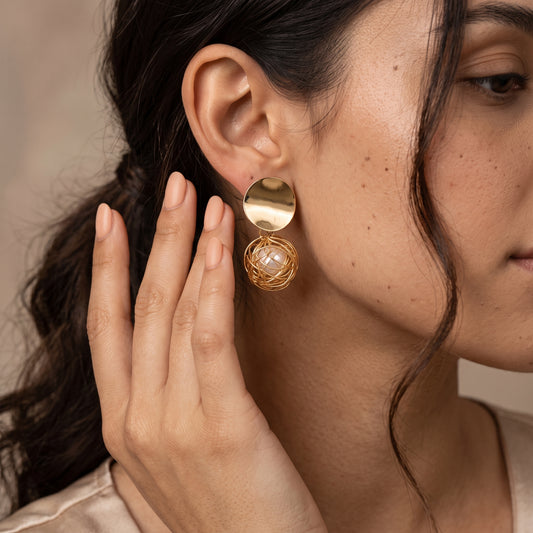 Sohwa – Golden Bloom Earrings