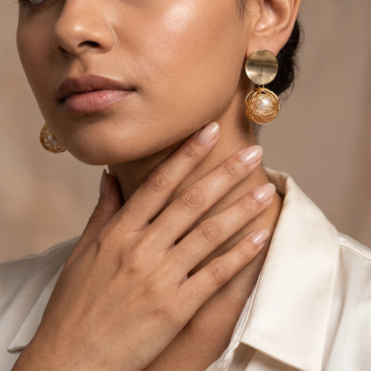 Sohwa – Golden Bloom Earrings