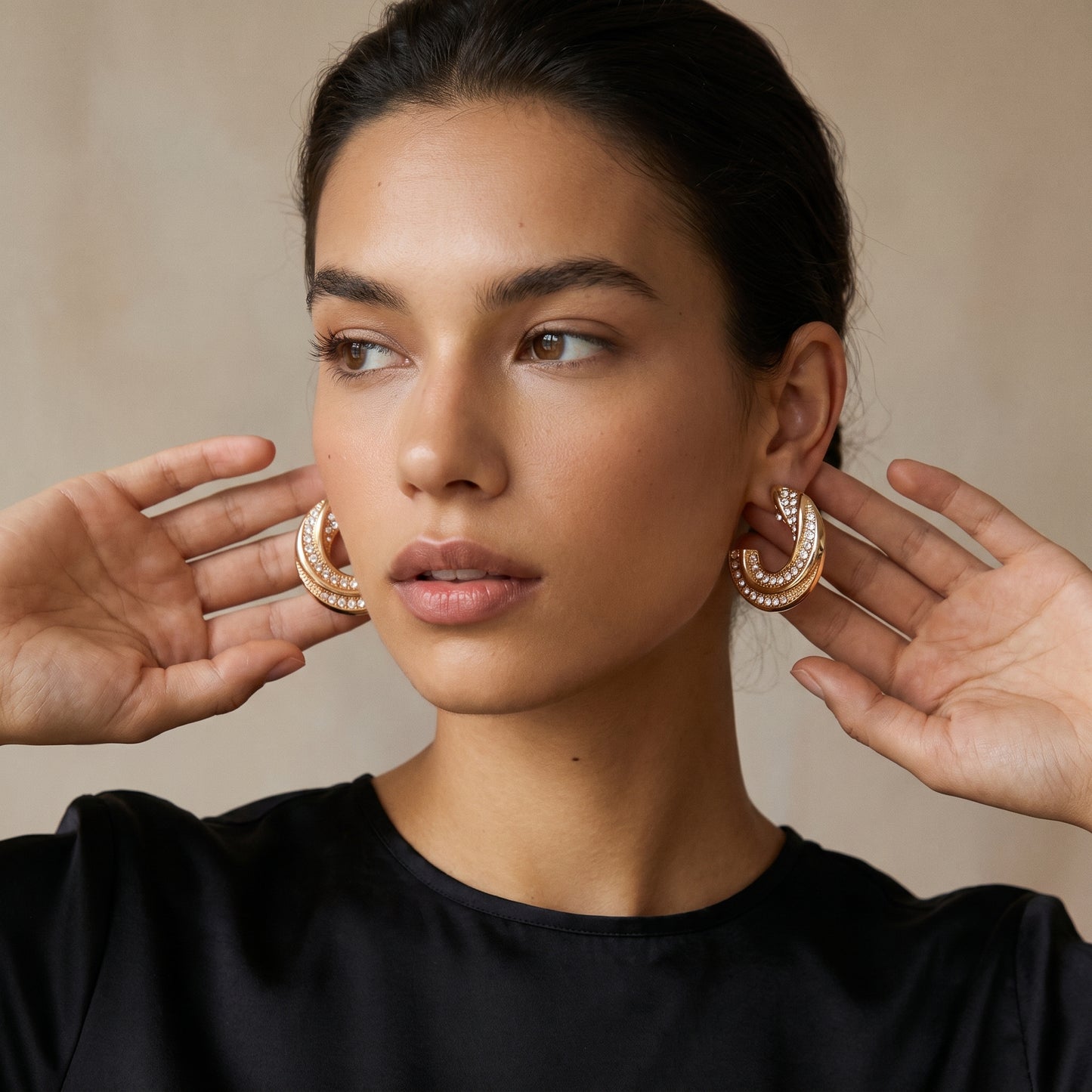 Lunarc – Crystal Crescent Hoops