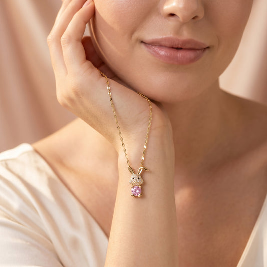 TwinkleBun – Crystal Bunny Pendant Necklace