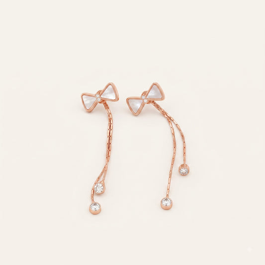 Areum – Ribbon Chain Earrings