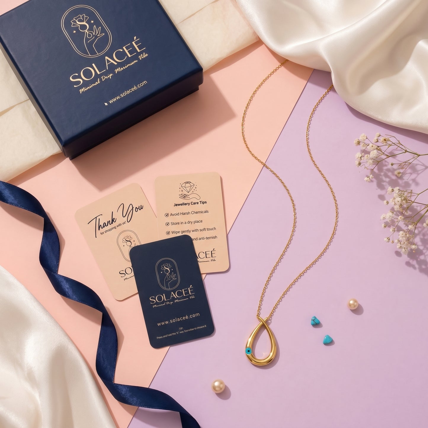Aura Drop – Evil Eye Charm Necklace