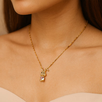 ✨🐰TwinkleBun – Crystal Bunny Pendant Necklace