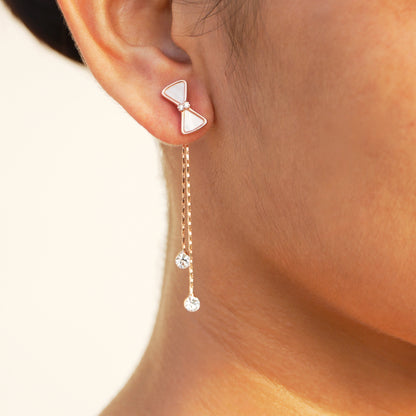 Areum – Ribbon Chain Earrings