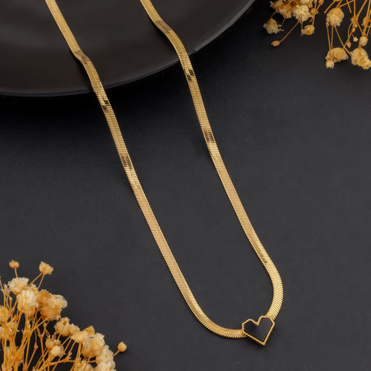 Edge of Love – Bold Black Heart Necklace