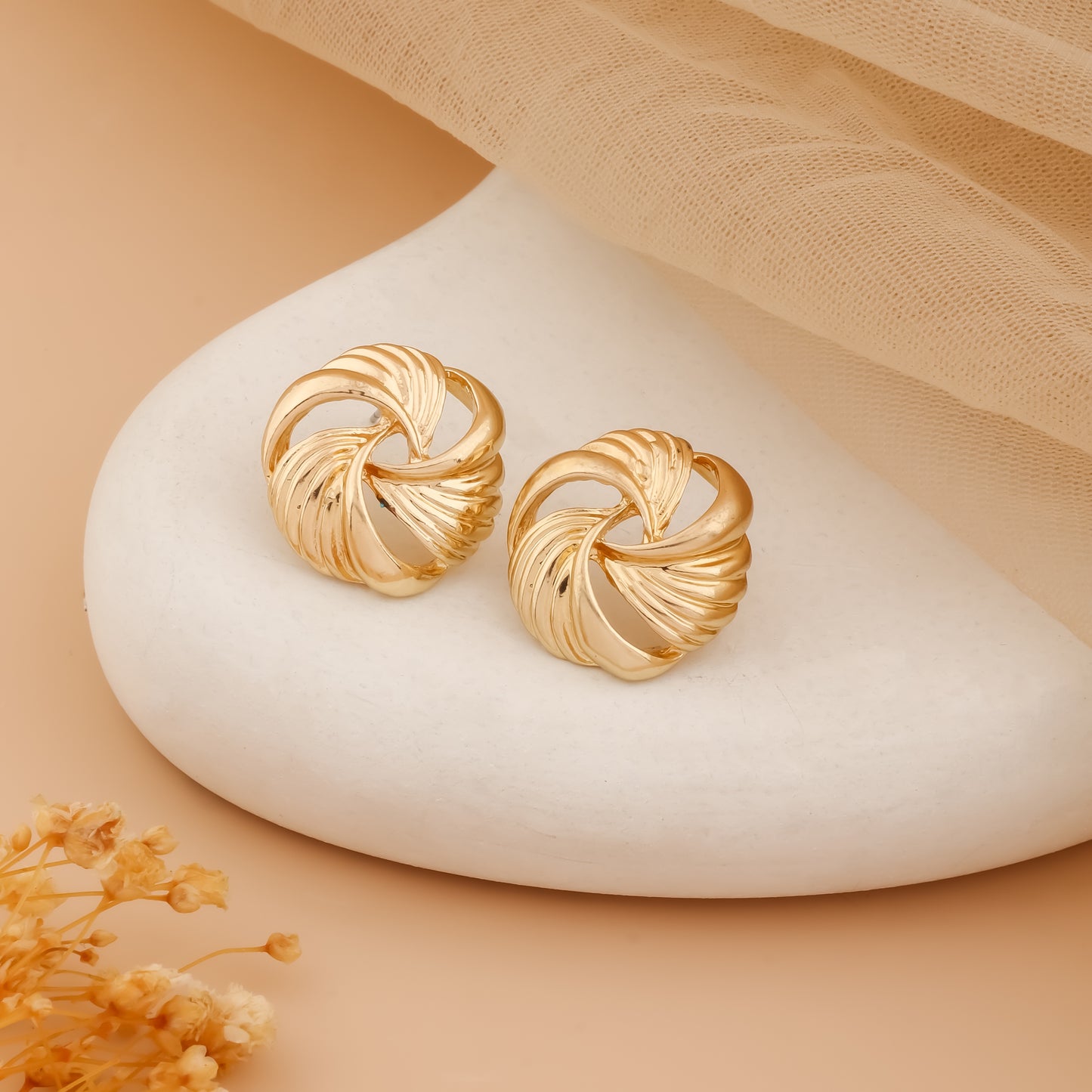 AuroraLoop – Twisted Stud Earrings