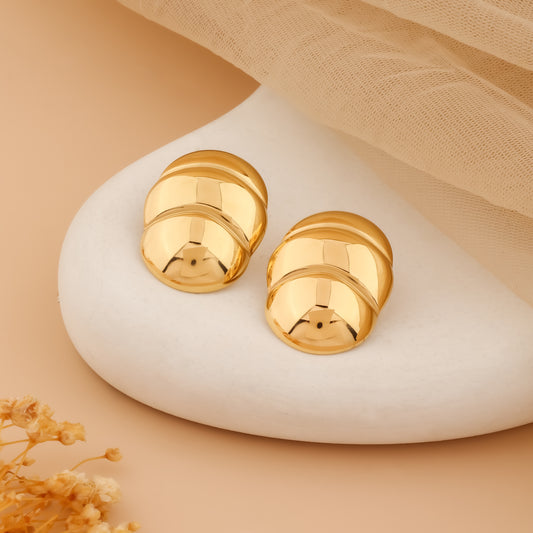 Molten Vault – Sculpted Dome Earrings
