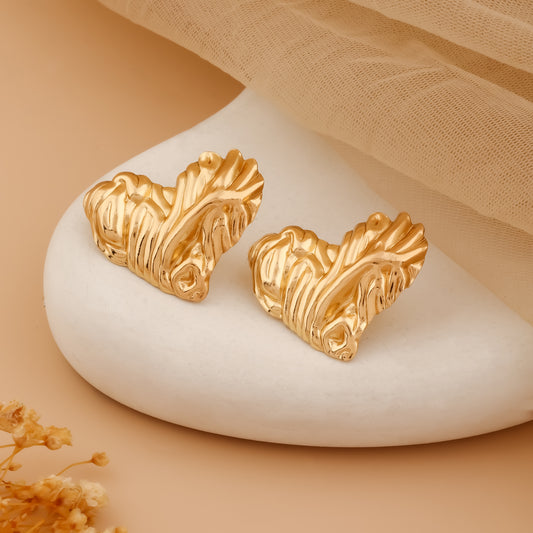SolaceHeart – Sculpted Luxe Earrings