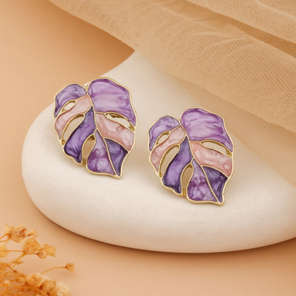 Everleaf – Enamel Stud Earrings
