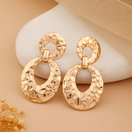 Solmera – Handcrafted Hammered Drop Earrings