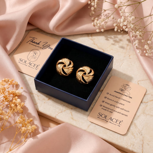 AuroraLoop – Twisted Stud Earrings