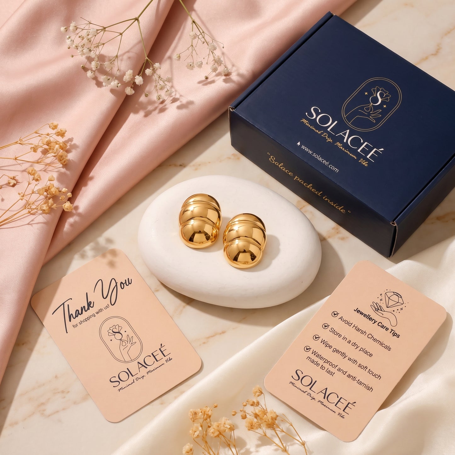 Molten Vault – Sculpted Dome Earrings
