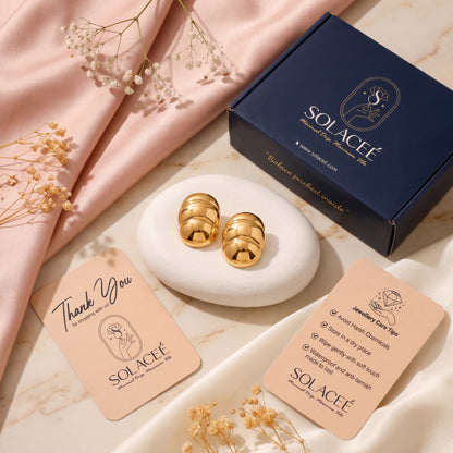 Molten Vault – Sculpted Dome Earrings