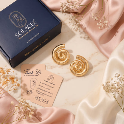Auraspin – Sculptural Spiral Studs