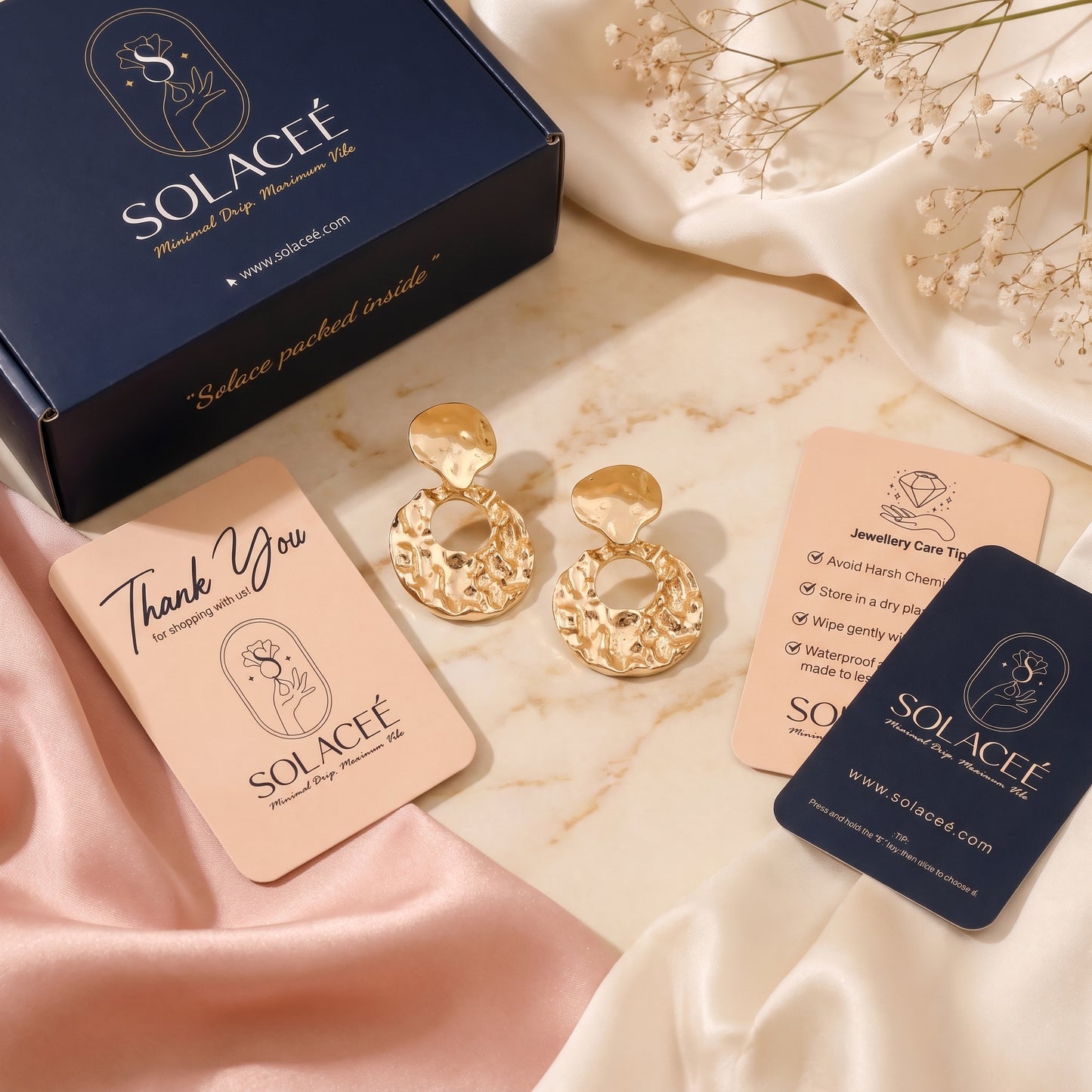 Aureon – Textured Drop Earrings
