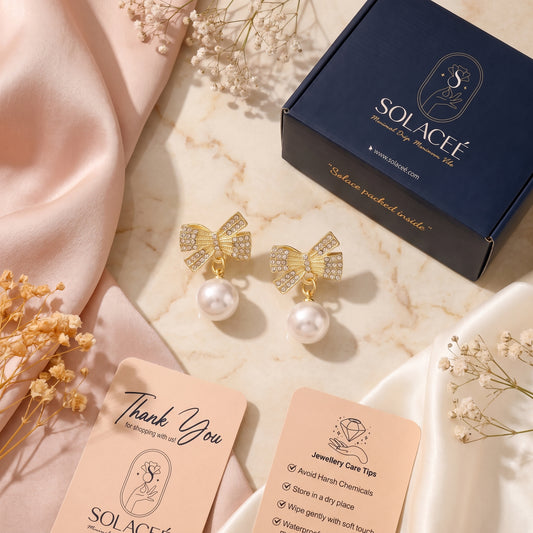 GlitzBelle – Pearl Drop Earrings