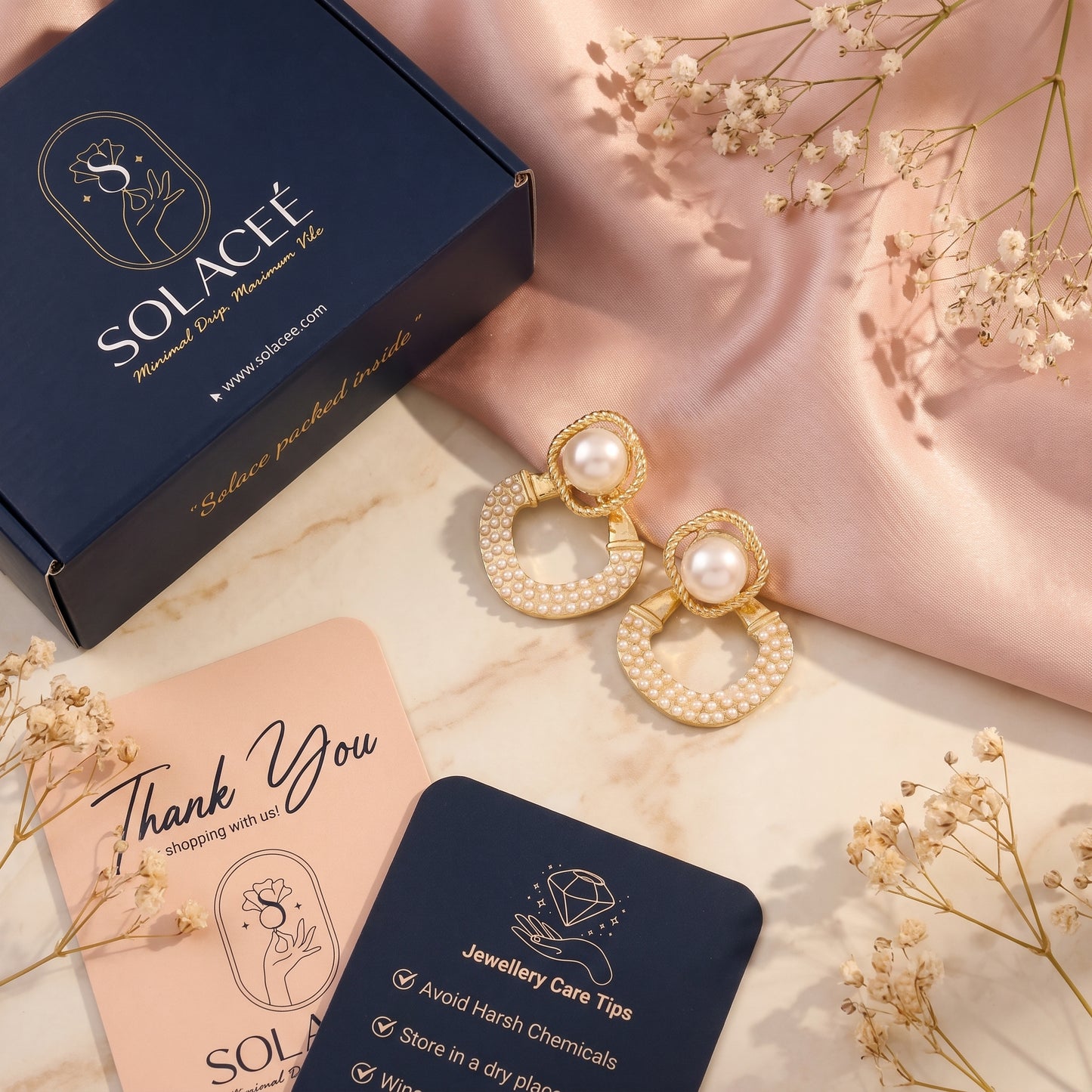 Aurevia – Textured Pearl Drop Earrings