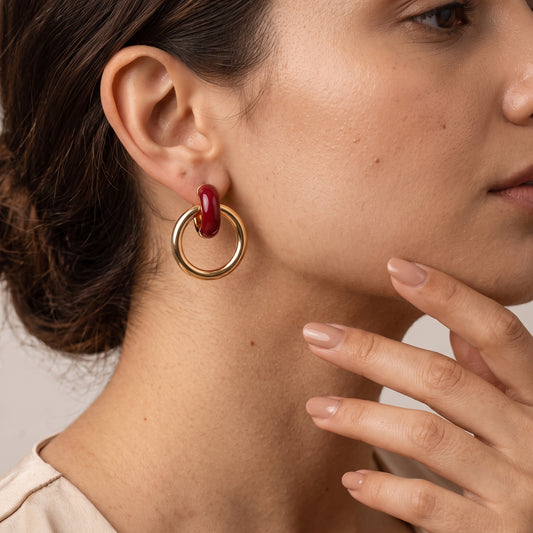 Verdora – Dual Hoop Acrylic Earrings