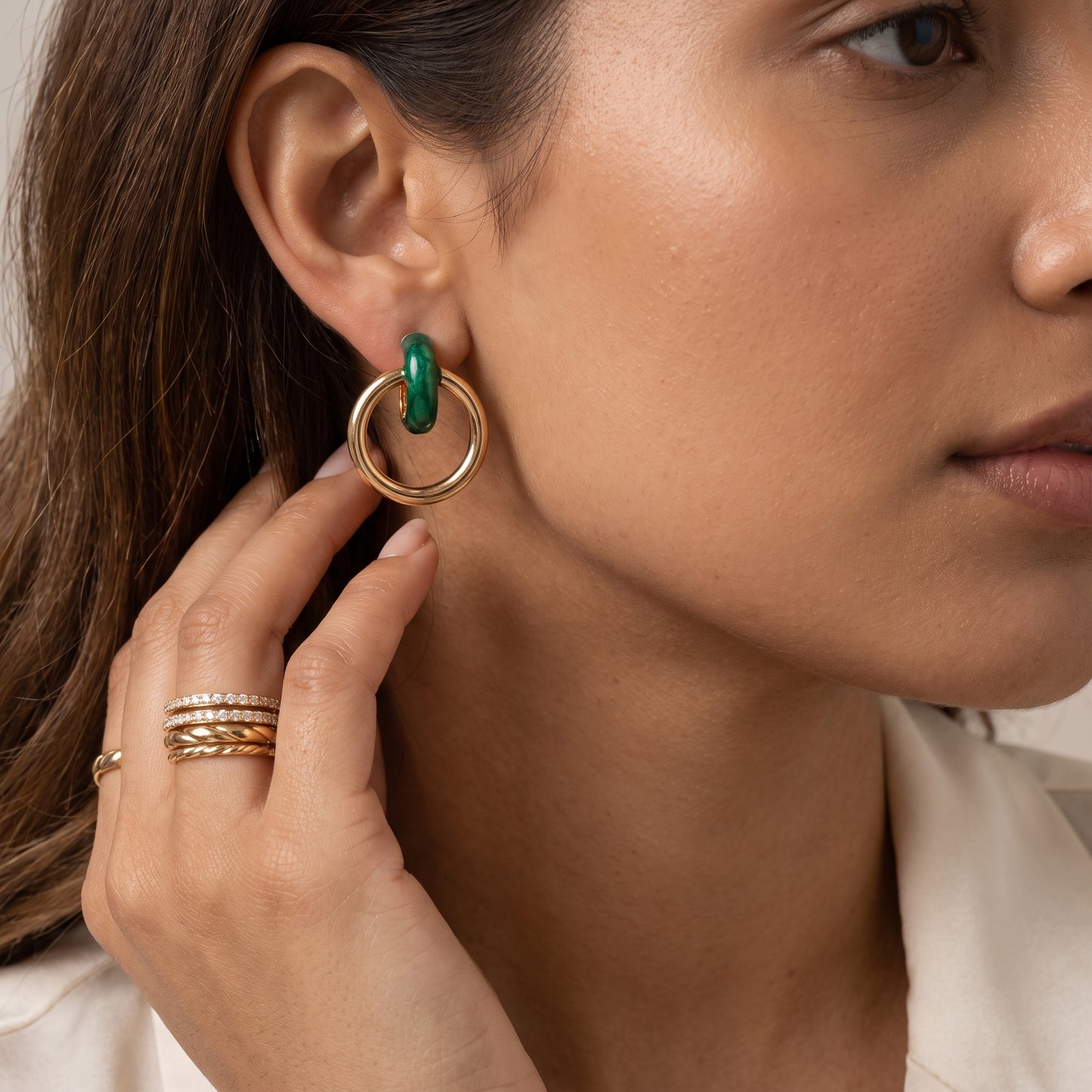 Verdora – Dual Hoop Acrylic Earrings