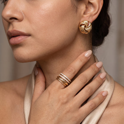 AuroraLoop – Twisted Stud Earrings