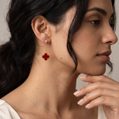 RougeBloom – Clover Drop Earrings