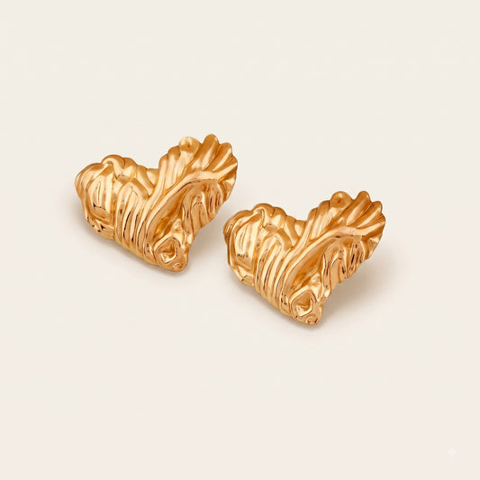 SolaceHeart – Sculpted Luxe Earrings