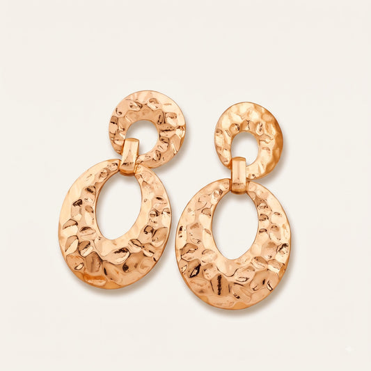 Solmera – Handcrafted Hammered Drop Earrings