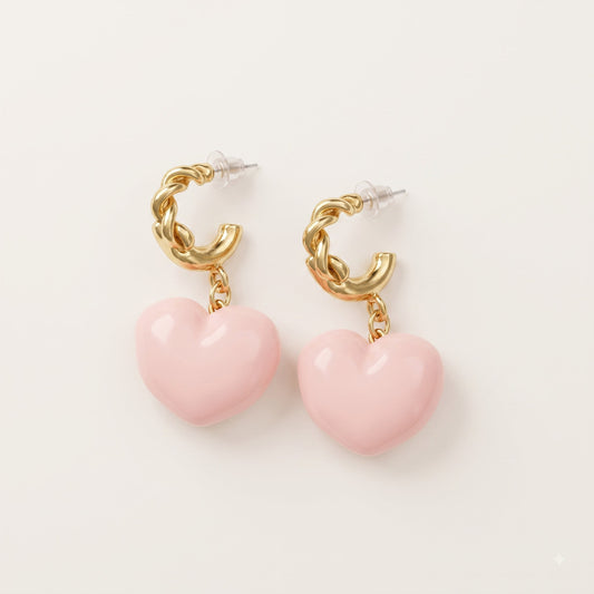 Roséglow – Twisted Heart Hoops
