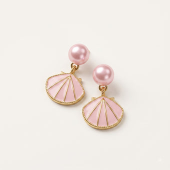 Seashell Blush – Pearl Shell Earrings