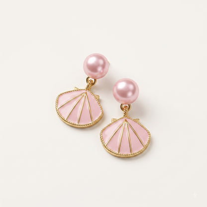 Seashell Blush – Pearl Shell Earrings