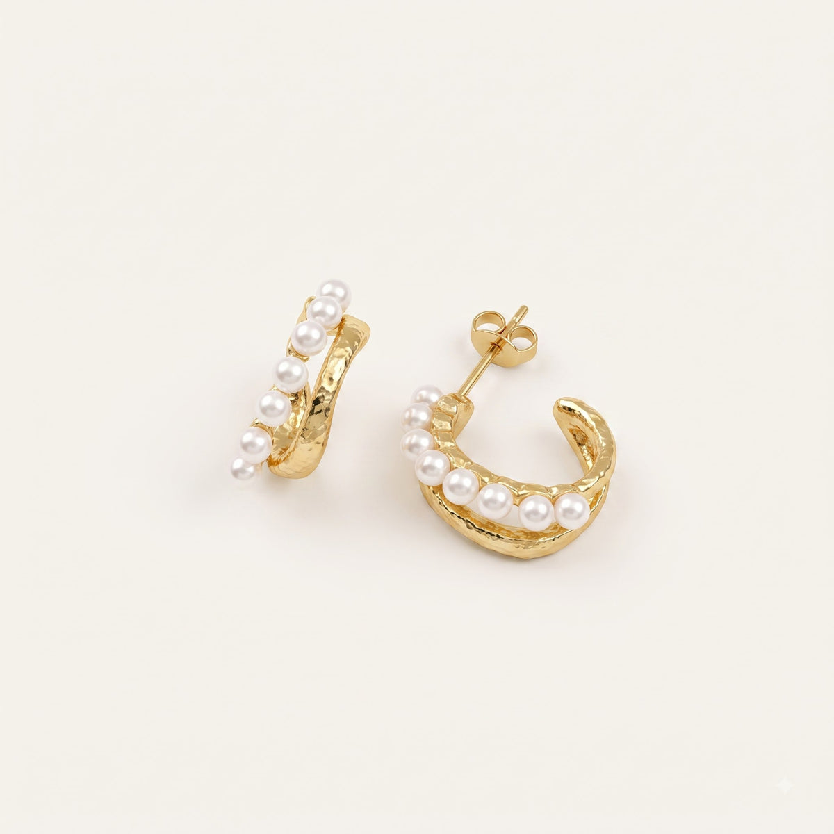 Pearline – Petite Pearl Hoop Earrings