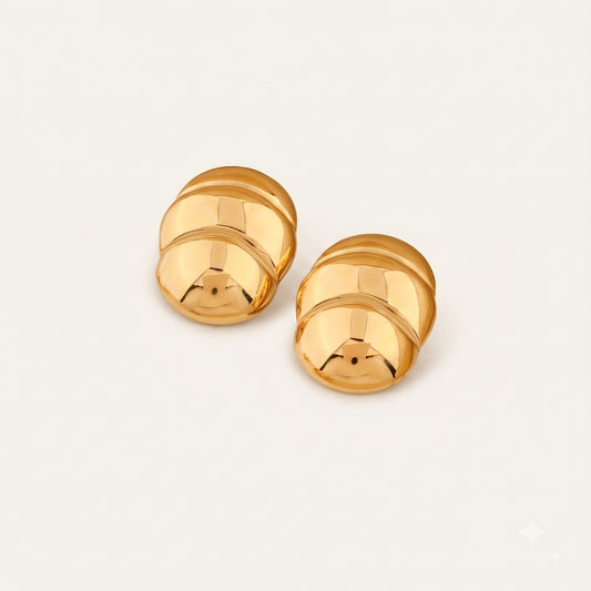 Molten Vault – Sculpted Dome Earrings