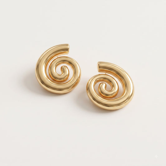 Auraspin – Sculptural Spiral Studs