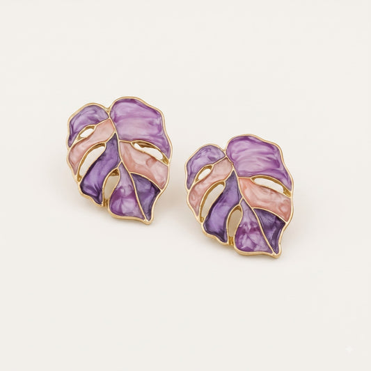 Everleaf – Enamel Stud Earrings