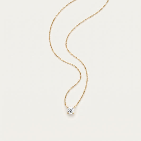 Bare Glow – Minimal Crystal Necklace