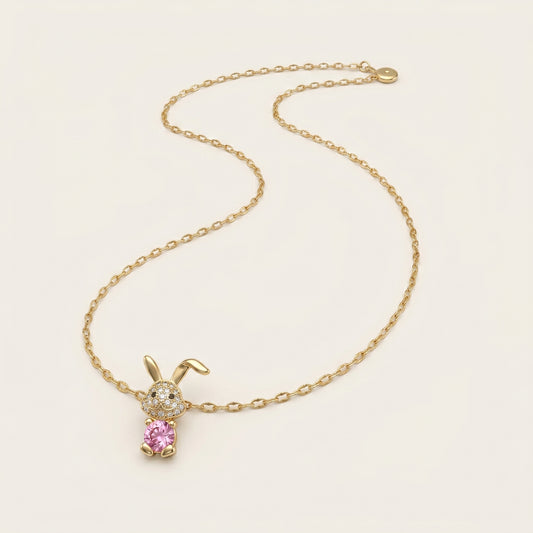 TwinkleBun – Crystal Bunny Pendant Necklace