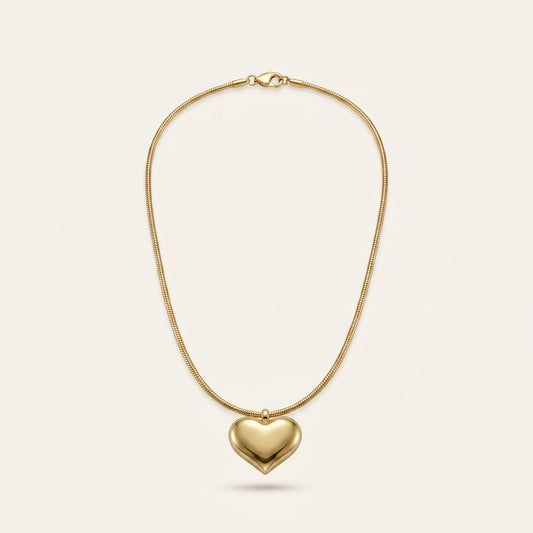 Boldheart – Statement Gold Heart Necklace
