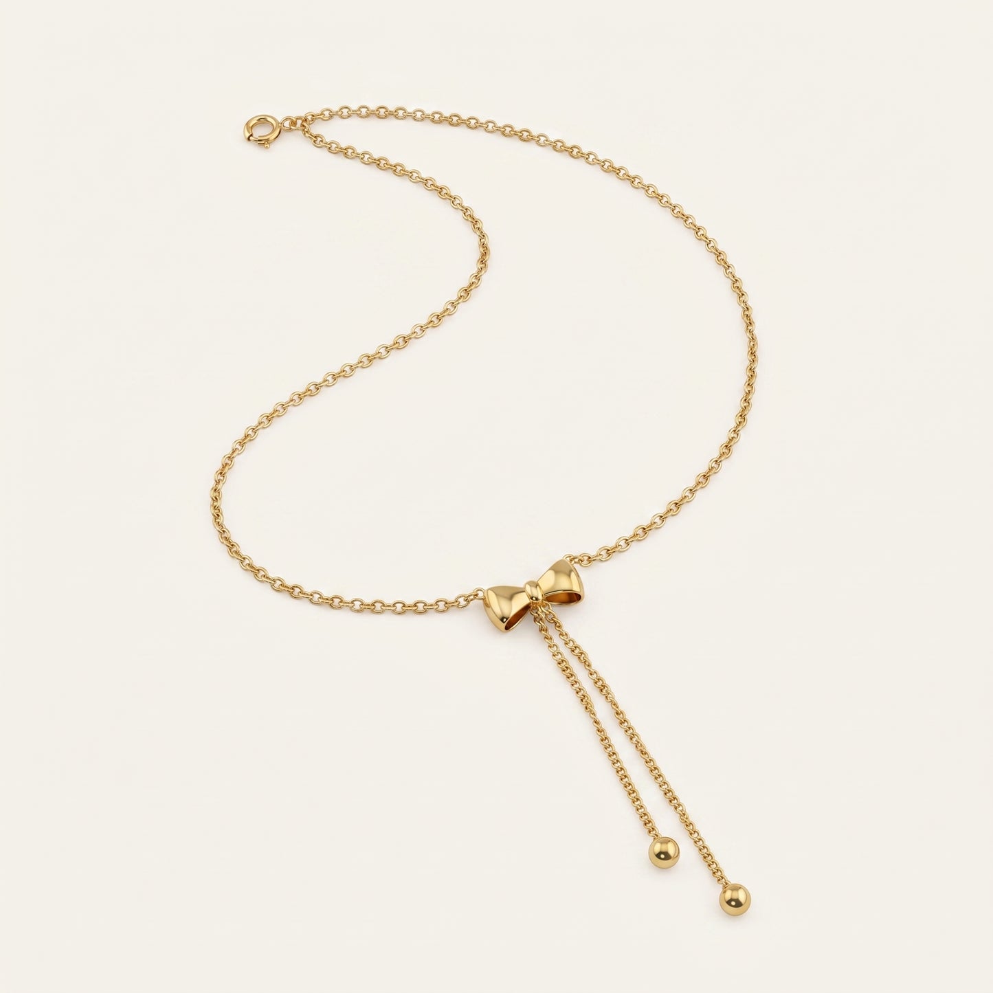 Ribbonfall – Dangling Bow Necklace