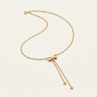 Ribbonfall – Dangling Bow Necklace
