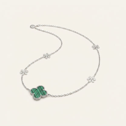 Cloverette – Silver Bloom Necklace