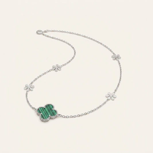Cloverette – Silver Bloom Necklace