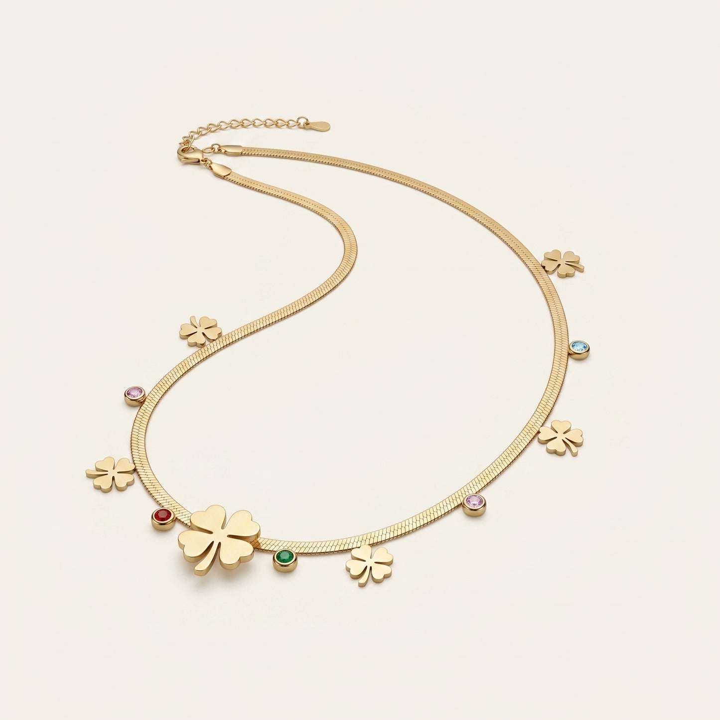 Lucky Aura – Clover Charm Necklace